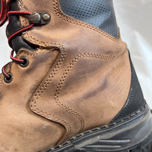 Red Wing shoes Burnside boots brown leather safety toe US mens 13 D waterproof - Picture 11 of 16